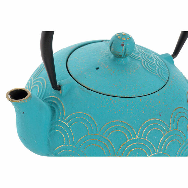 Teekanne DKD Home Decor Blau Gusseisen (900 ml)
