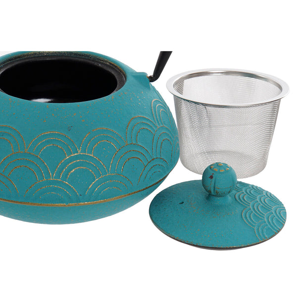 Teekanne DKD Home Decor Blau Gusseisen (900 ml)