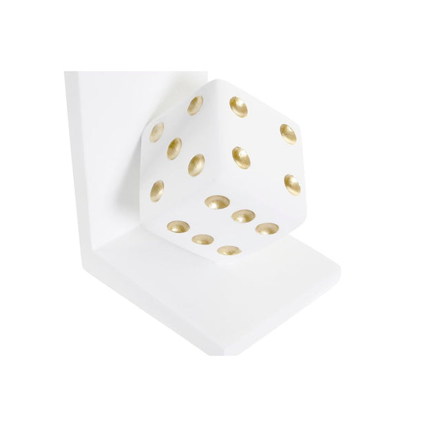 Bookend DKD Home Decor Black White Resin Dice (12 x 10 x 15 cm) (2 units)