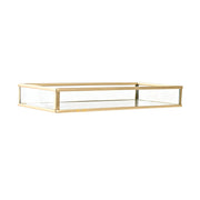 Schale DKD Home Decor Kristall Golden Metall (20 x 10 x 3 cm)
