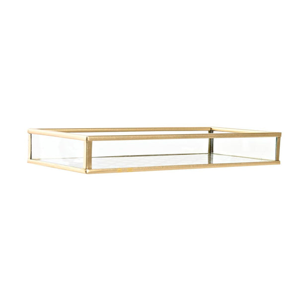 Schale DKD Home Decor Kristall Golden Metall (20 x 10 x 3 cm)