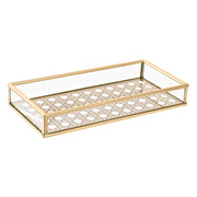 Schale DKD Home Decor Kristall Golden Metall (20 x 10 x 3 cm)