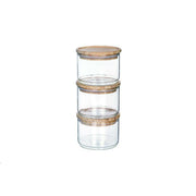 Set mit 3 Kanistern DKD Home Decor Borosilikatglas (470 ml)