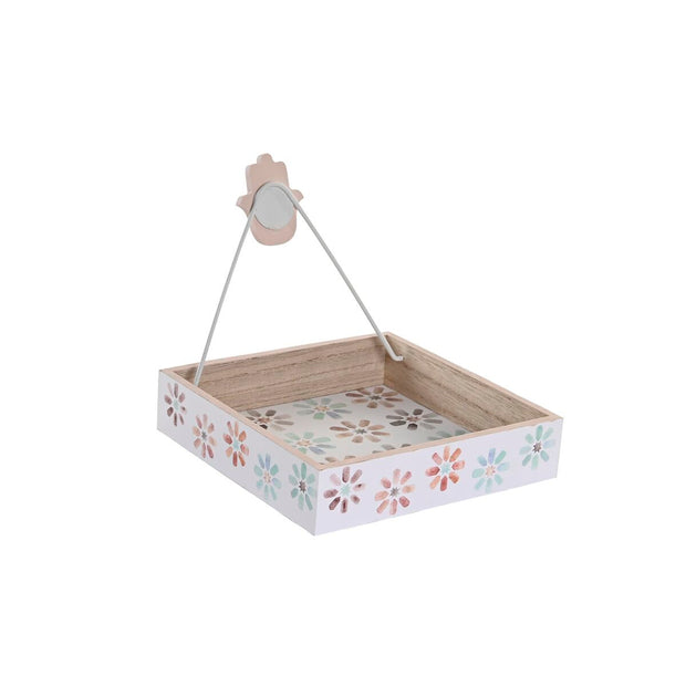 Serviettenring DKD Home Decor Metall Holz MDF (18 x 18 x 4 cm) (2 Stück)