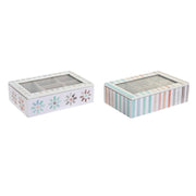 Teebox DKD Home Decor Kristall Holz MDF (2 Stück) (23 x 15 x 7 cm)