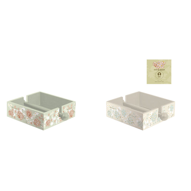 Serviettenring DKD Home Decor Metall Holz MDF (18 x 18 x 6 cm) (2 Stück)