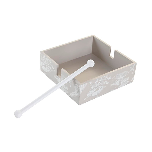 Serviettenring DKD Home Decor Metall Holz MDF (18 x 18 x 6 cm) (3 Stück)