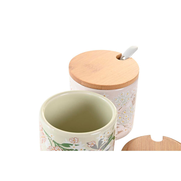 Zuckerdose DKD Home Decor Bambus Dolomite (7,5 x 7,5 x 7,5 cm)