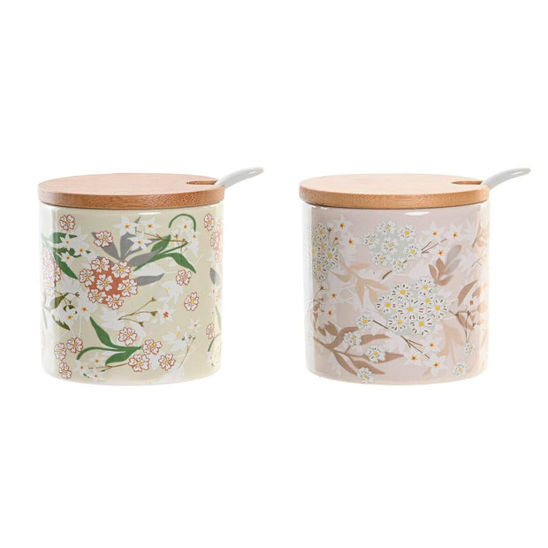 Zuckerdose DKD Home Decor Bambus Dolomite (7,5 x 7,5 x 7,5 cm)