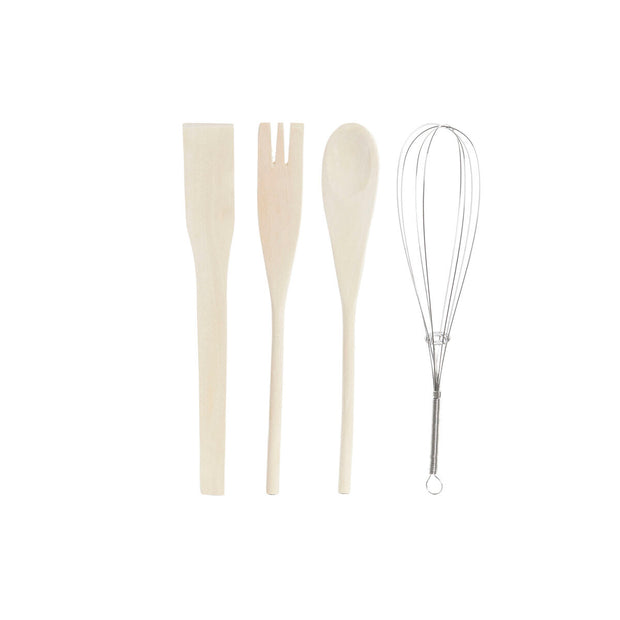 Küchenutensilien-Set DKD Home Decor Rosa Blomster Dolomite Holz MDF (2 Stück) (12 x 12 x 25 cm)