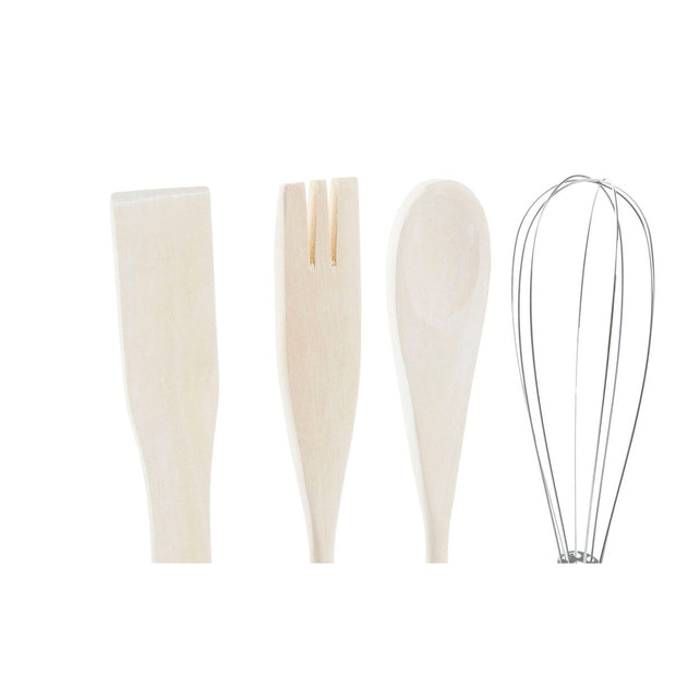 Küchenutensilien-Set DKD Home Decor Rosa Blomster Dolomite Holz MDF (2 Stück) (12 x 12 x 25 cm)