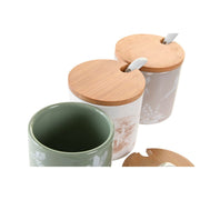 Zuckerdose DKD Home Decor Bambus Dolomite (7,5 x 7,5 x 7,5 cm)