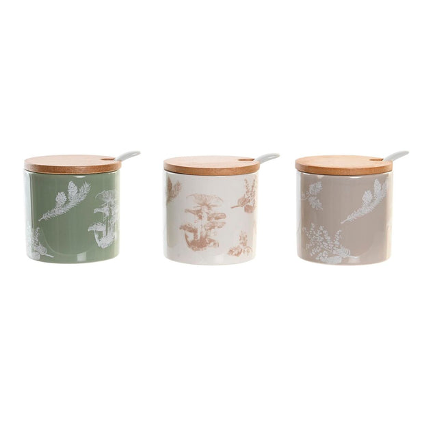 Zuckerdose DKD Home Decor Bambus Dolomite (7,5 x 7,5 x 7,5 cm)