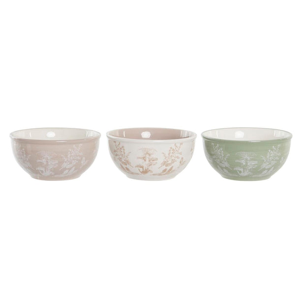 Schale DKD Home Decor Atlantic Forest Dolomite 3 Stück (14 x 14 x 7 cm)