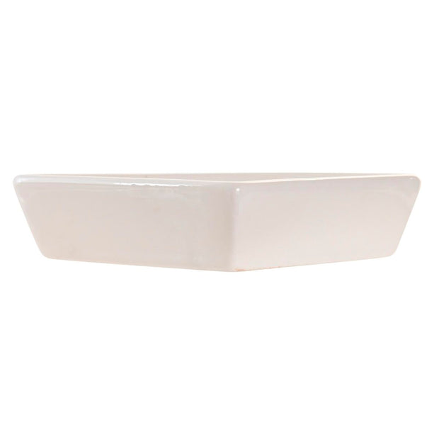 Tablett für Snacks DKD Home Decor 5 Stücke Beige Weiß Bambus Steingut (21,5 x 21,5 x 1 cm)