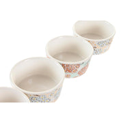 Tablett für Snacks DKD Home Decor grün Bambus Steingut 5 Stücke (19,7 x 19,7 x 1 cm)