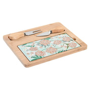 Tablett für Snacks DKD Home Decor 4 Stücke Beige grün Bambus Steingut (24,5 x 20 x 1,2 cm)