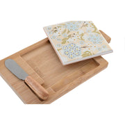 Tablett für Snacks DKD Home Decor Bambus Steingut 3 Stücke (21,5 x 11,8 x 1,5 cm)