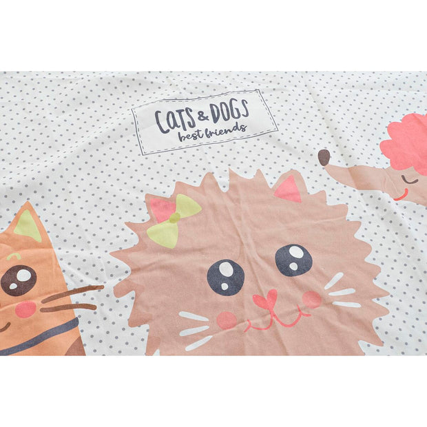 Storage Bag DKD Home Decor Cotton Pets (140 x 140 x 2 cm) (3 Units)