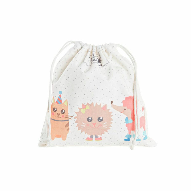 Storage Bag DKD Home Decor Cotton Pets (24 x 2 x 26 cm) (3 Units)