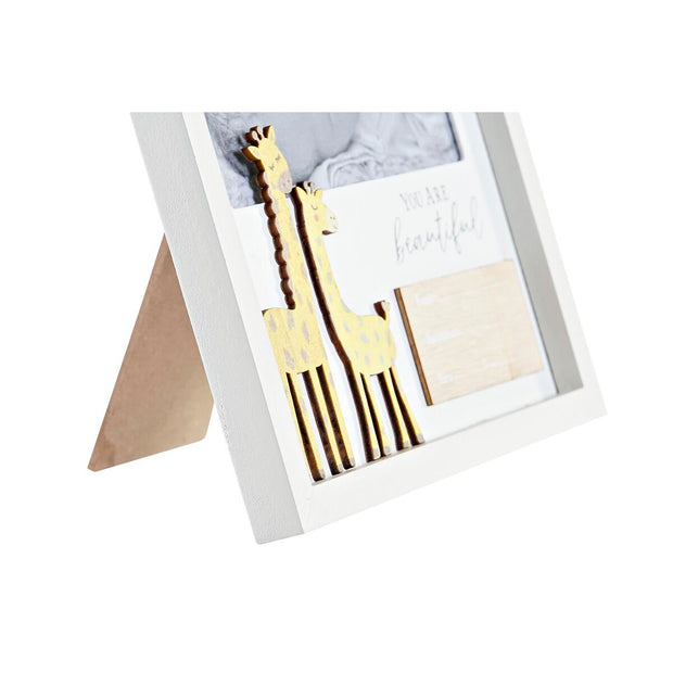 Photo frame DKD Home Decor White Giraffe Crystal MDF (19 x 2 x 20 cm)