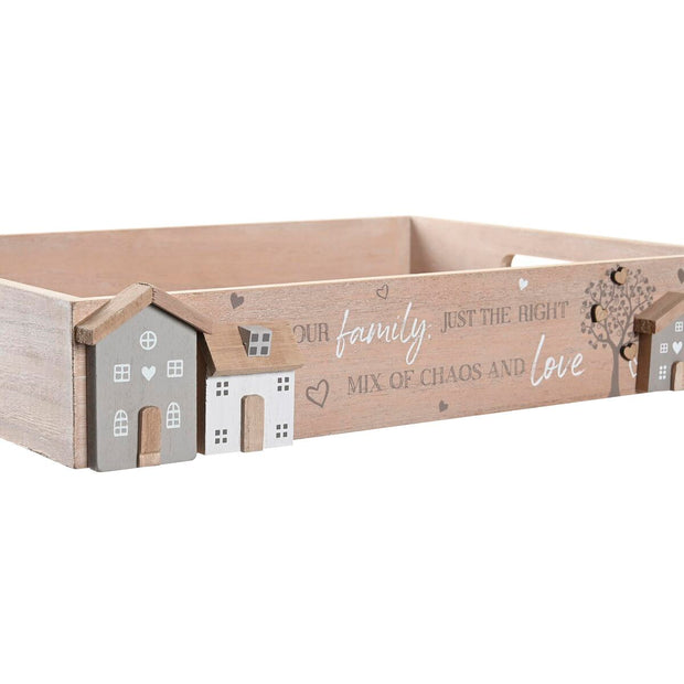 Tablettset DKD Home Decor 2 Stück natürlich MDF (40 x 30 x 7 cm)