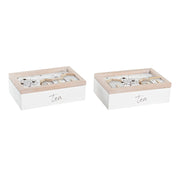 Teebox DKD Home Decor MDF (24 x 16 x 7,5 cm) (2 Stück)