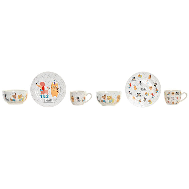 Children’s Dinner Set DKD Home Decor Porcelain (2 Units)