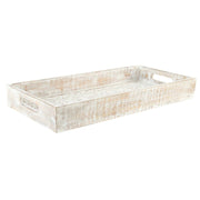 Schale DKD Home Decor Weiß Mandala Mango-Holz Moderne (50 x 25 x 6 cm)