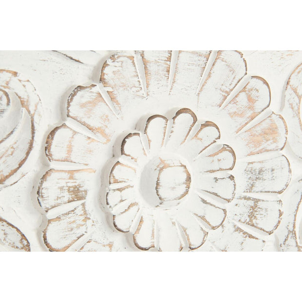 Schale DKD Home Decor Weiß Mandala Mango-Holz Moderne (50 x 25 x 6 cm)
