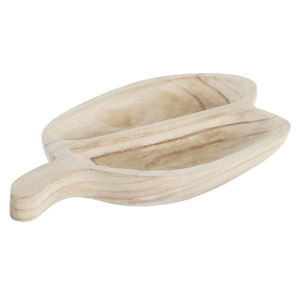 Tablett für Snacks DKD Home Decor Hellbraun Tropical (38 x 21 x 5 cm)