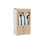 Besteck DKD Home Decor Blau Silberfarben Edelstahl (3,9 x 2,5 x 19,7 cm) (2 x 0,3 x 21 cm)