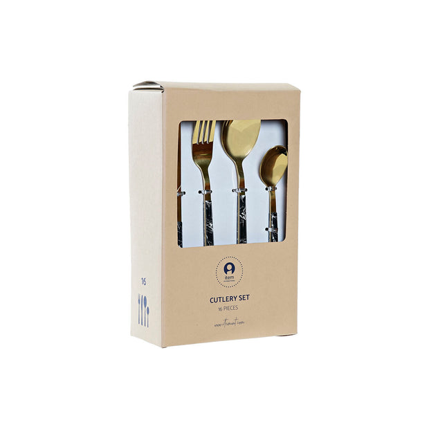 Besteck DKD Home Decor Blau Silberfarben Edelstahl (3,9 x 2,5 x 19,7 cm) (2 x 0,3 x 21 cm)