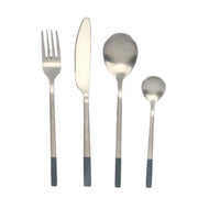 Besteck DKD Home Decor Blau Silberfarben Schwarz Edelstahl (3,9 x 2,5 x 19,7 cm) (2 x 3 x 21 cm)