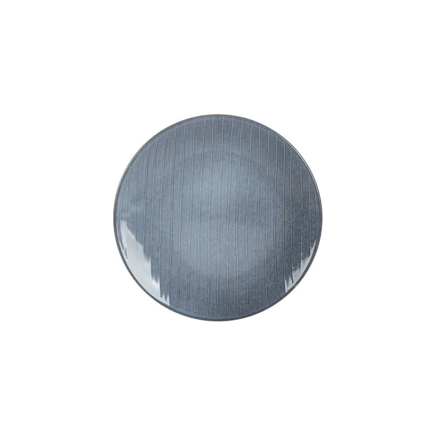 Flad plade DKD Home Decor Blau Steingut (27,3 x 27,3 x 3 cm)