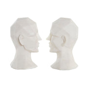 Bookend DKD Home Decor 2 Pieces Face Resin Modern (22 x 17 x 24 cm)