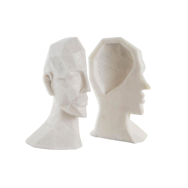 Bookend DKD Home Decor 2 Pieces Face Resin Modern (22 x 17 x 24 cm)