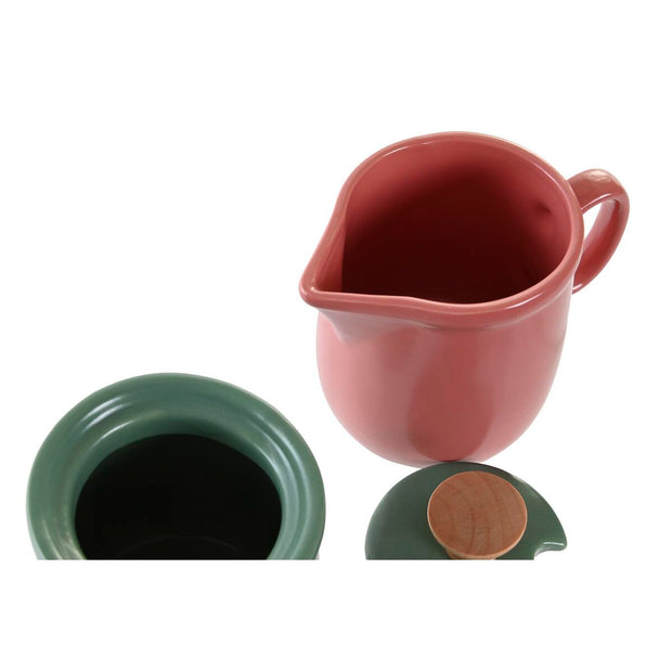 Milchkännchen und Zuckerdose DKD Home Decor Steingut (11 x 7,5 x 8 cm)