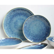 Flad plade DKD Home Decor Blau Weiß Steingut (20 x 20 x 2 cm)