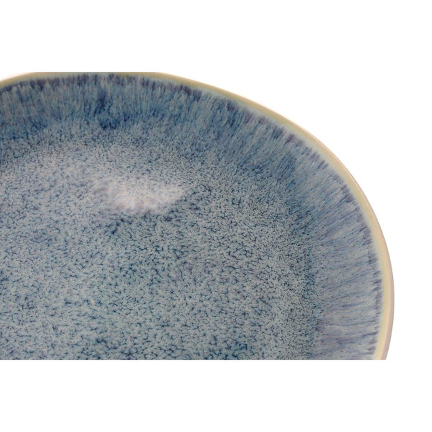 Flad plade DKD Home Decor Blau Weiß Steingut (20 x 20 x 2 cm)