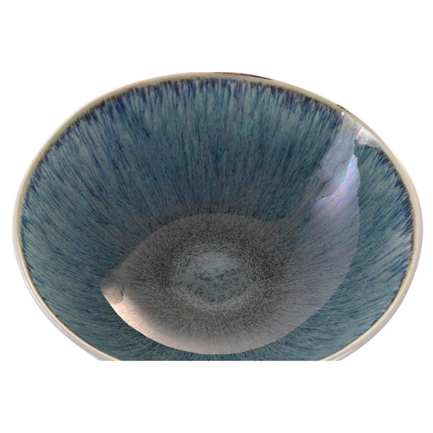 Suppenteller DKD Home Decor Blau Weiß Steingut (17,5 x 17,5 x 5,7 cm)