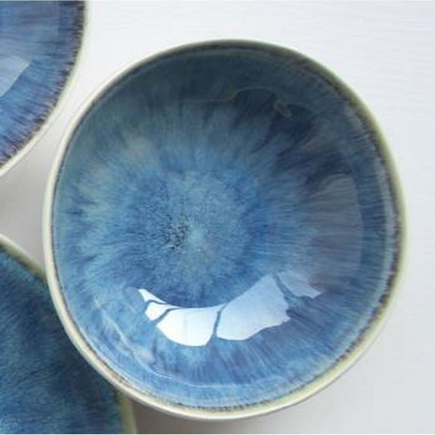 Schale DKD Home Decor Blau Weiß Steingut (17 x 11,8 x 6,5 cm)