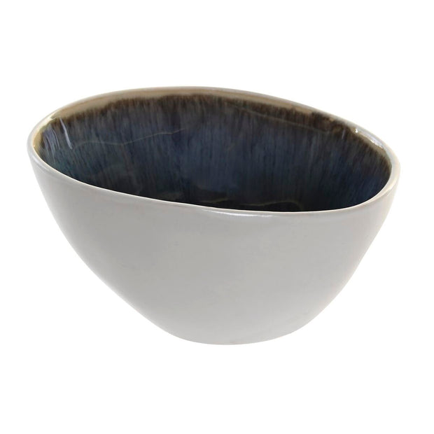 Schale DKD Home Decor Blau Weiß Steingut 120 ml (10 x 7 x 6 cm)