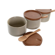Zuckerdose DKD Home Decor Kautschukholz 7 Stücke (29 x 10 x 7 cm)