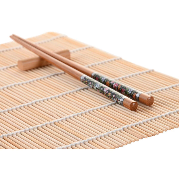 Sushi-Set DKD Home Decor Bambus Steingut Orientalisch (16 Stücke)