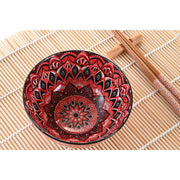 Sushi-Set DKD Home Decor Pink Bambus Mandala Steingut Orientalisch (16 Stücke)