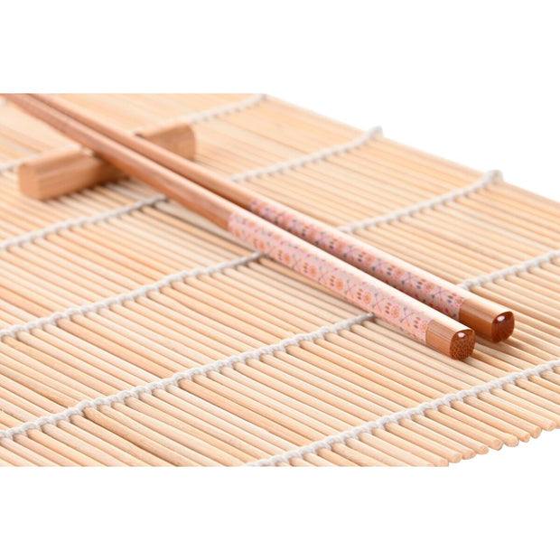 Sushi-Set DKD Home Decor Pink Bambus Mandala Steingut Orientalisch (16 Stücke)