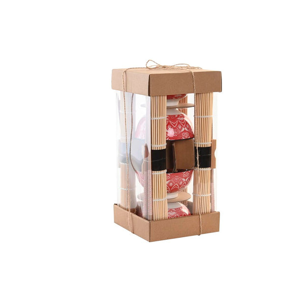 Sushi-Set DKD Home Decor Pink Bambus Mandala Steingut Orientalisch (16 Stücke)