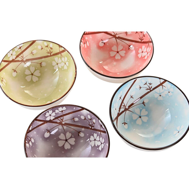 Sushi-Set DKD Home Decor Baum Bunt Bambus Steingut Orientalisch (12 Stücke)
