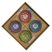 Sushi-Set DKD Home Decor Bunt Bambus Mandala Steingut Orientalisch (12 Stücke)